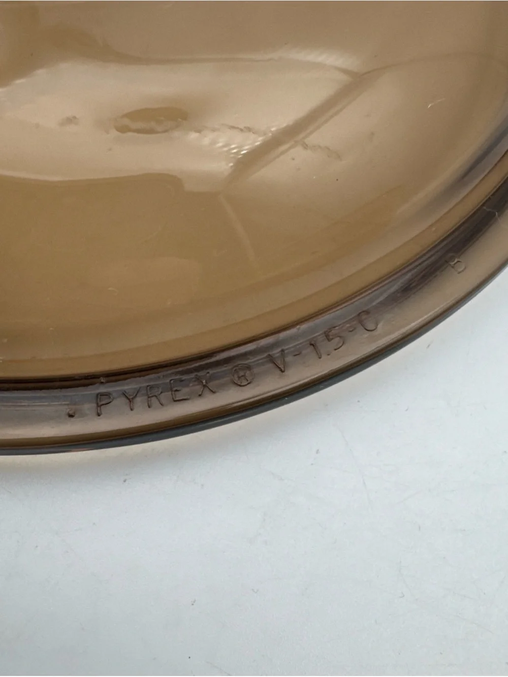 Vintage Corning Vision Amber Glass 7” Skillet w Pyrex Lid Waffle Bottom France